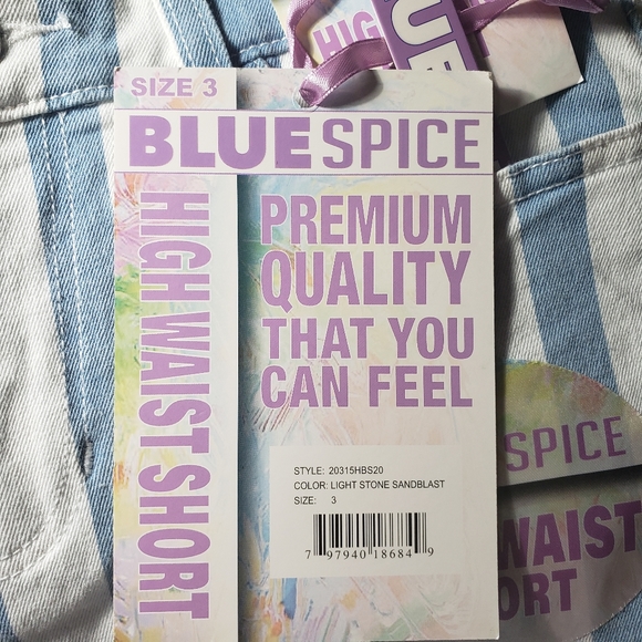 BLUE SPICE SHORT NWT SIZE 3 JUNIOR - Picture 9 of 9